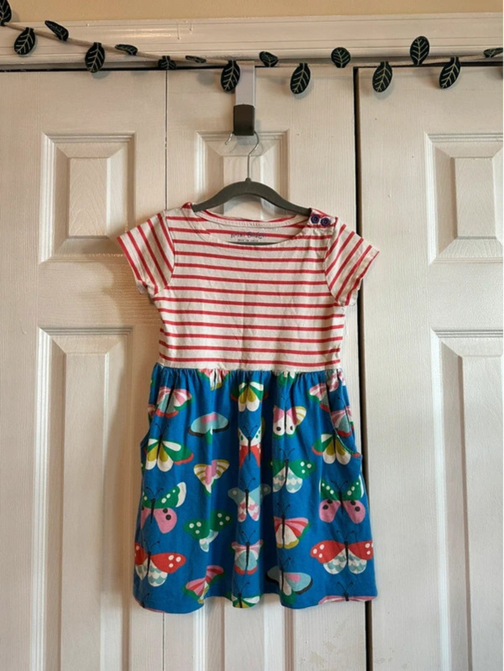 Mini Boden butterfly dress, size 4-5